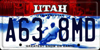 UT license plate A638MD