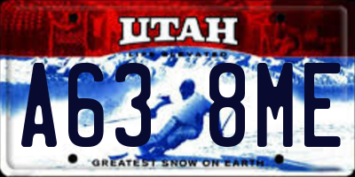 UT license plate A638ME