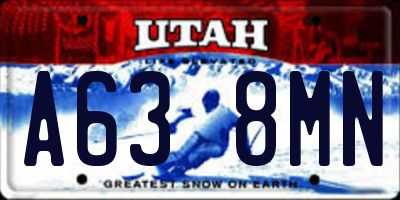 UT license plate A638MN