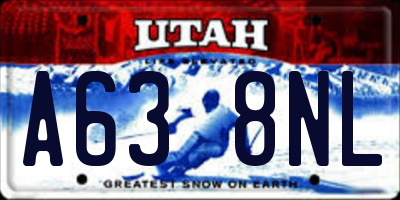 UT license plate A638NL