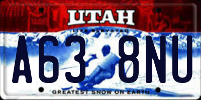 UT license plate A638NU