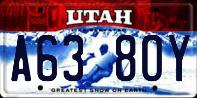 UT license plate A638OY