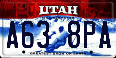 UT license plate A638PA