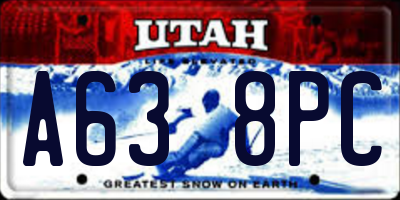 UT license plate A638PC