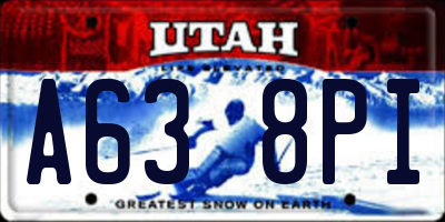 UT license plate A638PI