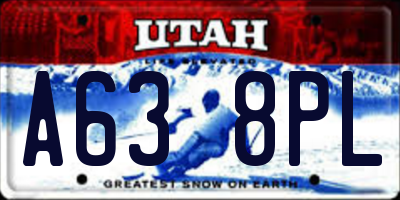 UT license plate A638PL
