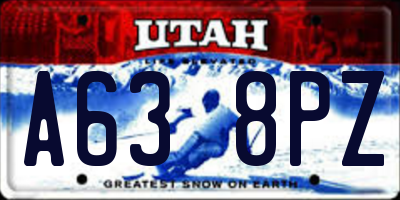 UT license plate A638PZ