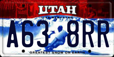 UT license plate A638RR