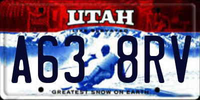 UT license plate A638RV