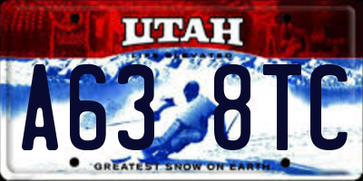UT license plate A638TC