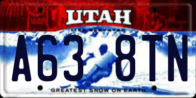 UT license plate A638TN