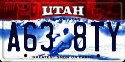 UT license plate A638TY