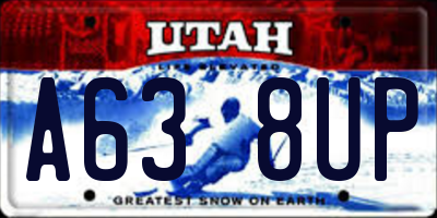 UT license plate A638UP