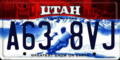 UT license plate A638VJ