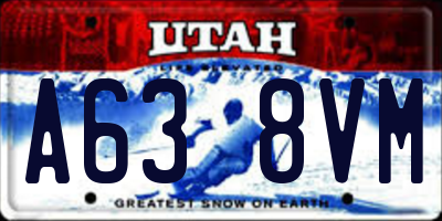 UT license plate A638VM