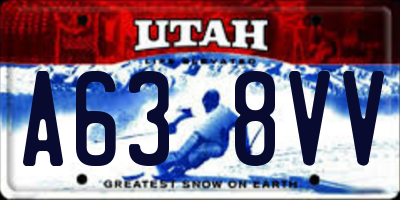 UT license plate A638VV