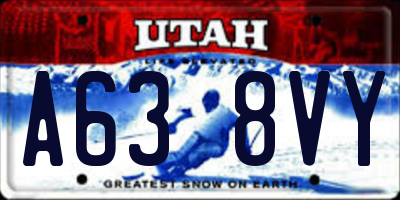 UT license plate A638VY