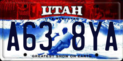 UT license plate A638YA