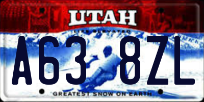 UT license plate A638ZL