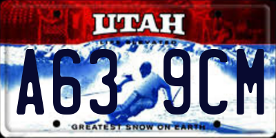 UT license plate A639CM