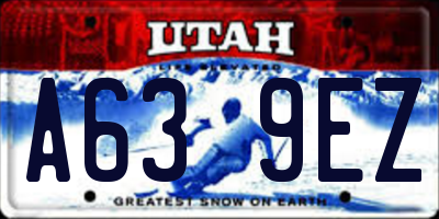UT license plate A639EZ