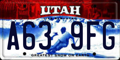 UT license plate A639FG