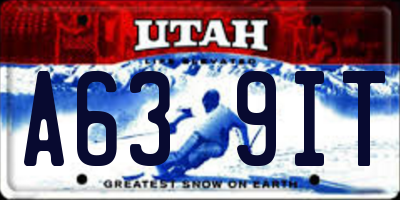 UT license plate A639IT