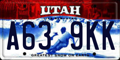 UT license plate A639KK