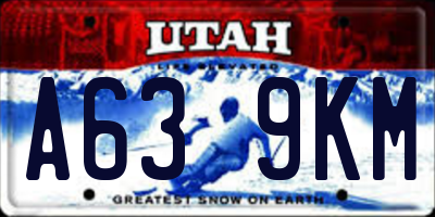 UT license plate A639KM