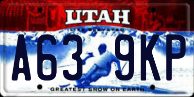 UT license plate A639KP