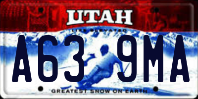 UT license plate A639MA