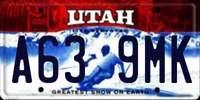 UT license plate A639MK