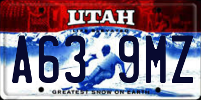 UT license plate A639MZ
