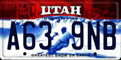 UT license plate A639NB