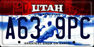 UT license plate A639PC