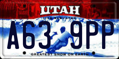 UT license plate A639PP