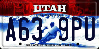 UT license plate A639PU