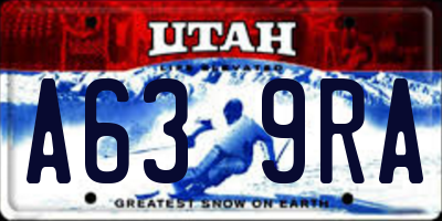 UT license plate A639RA