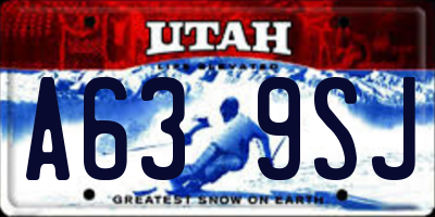 UT license plate A639SJ