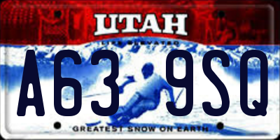 UT license plate A639SQ