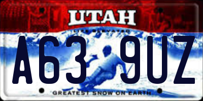 UT license plate A639UZ