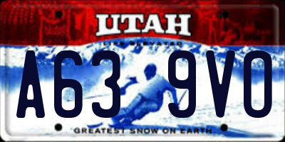 UT license plate A639VO