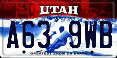 UT license plate A639WB