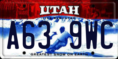 UT license plate A639WC