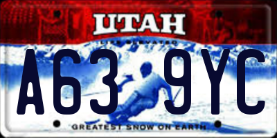 UT license plate A639YC