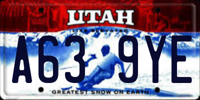 UT license plate A639YE