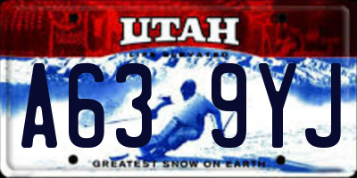 UT license plate A639YJ