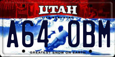 UT license plate A640BM
