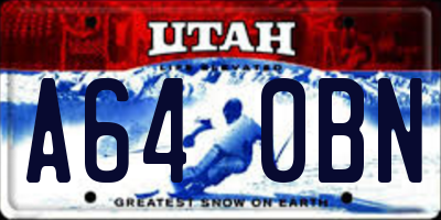 UT license plate A640BN