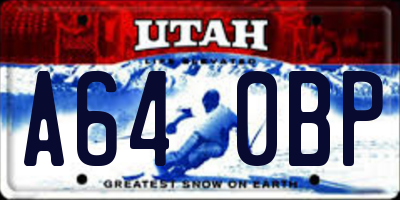 UT license plate A640BP